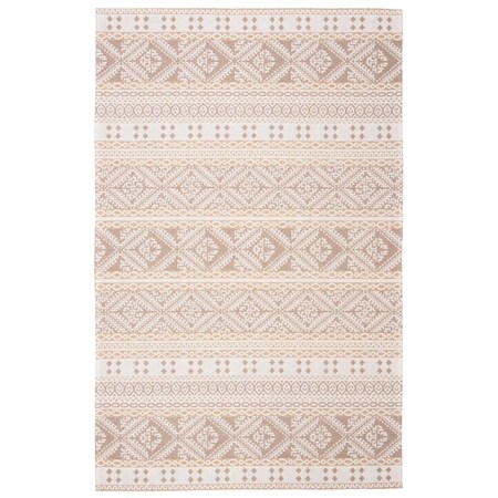 Safavieh 6 ft. 4 in. x 6 ft. 4 in. Augustine 400 Square Power Loomed Rug, Taupe & Cream AGT445E-6SQ